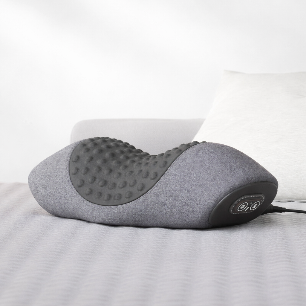 כרית עיסוי חשמלית אורטופדית לצוואר ולגב – עם חימום ותמיכה צווארית לשחרור כאבים